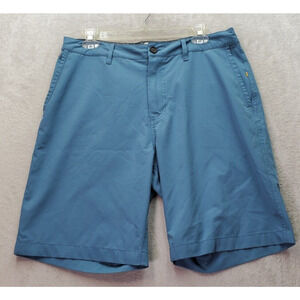 Quiksilver Waterman Shorts Womens Size 32 Blue Flat Front Zip Pocket Medium Wash